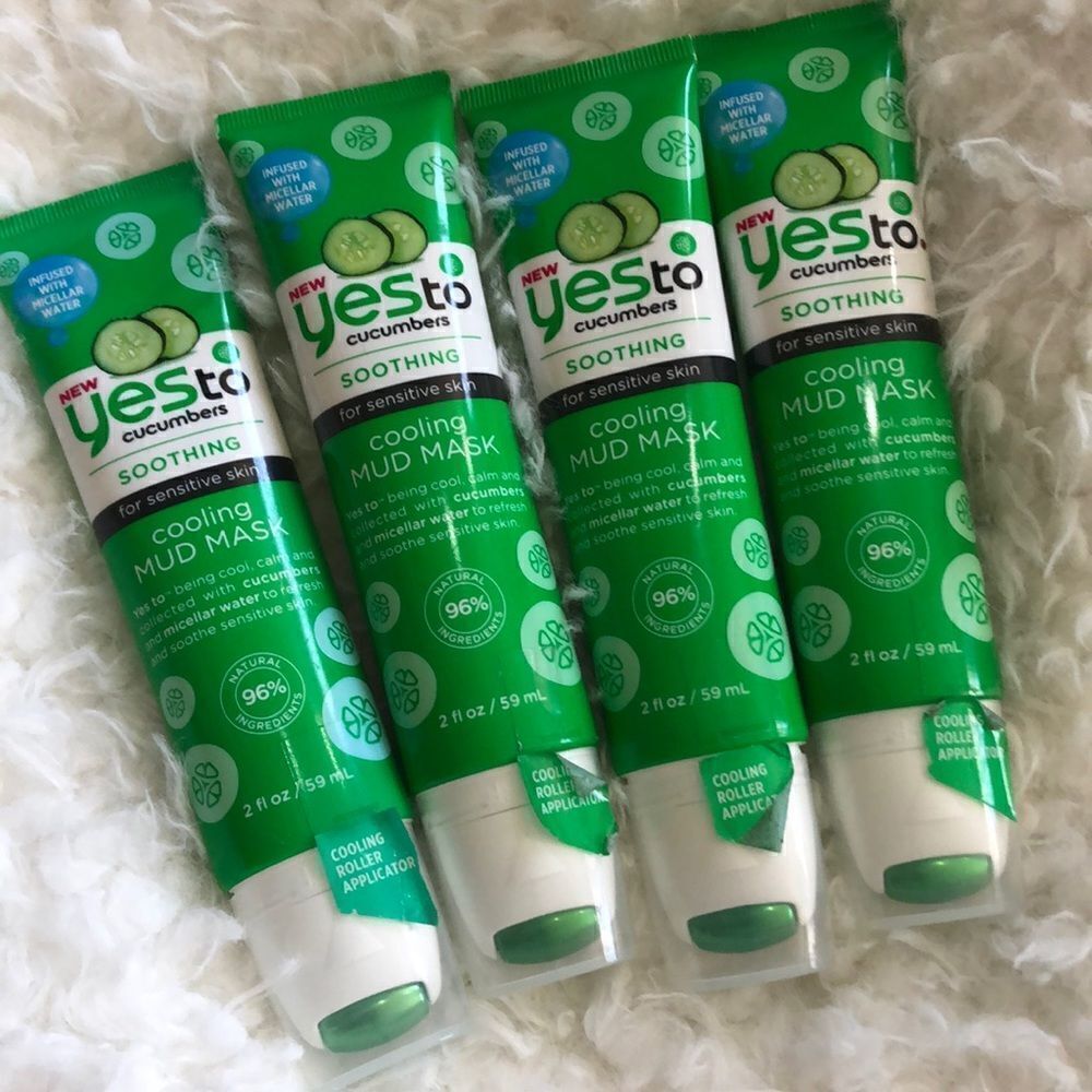 NEW (Pack of 4) Yesto Cucumber cooling mud mask